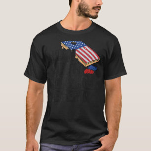 Camiseta Mens Man Myth Cornhole Legend USA Flag Corn Hole D