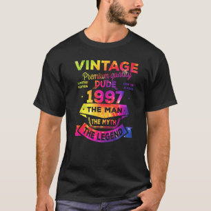 Camiseta Mens Man Myth Legend 1997 26º Aniversário para 26