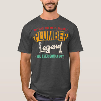 Camiseta Mens Man Myth Legend Plumber Tech Plumbing