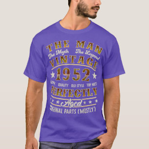 Camiseta Mens Man Myth Legend Vintage 1952 70 Birthday Fo