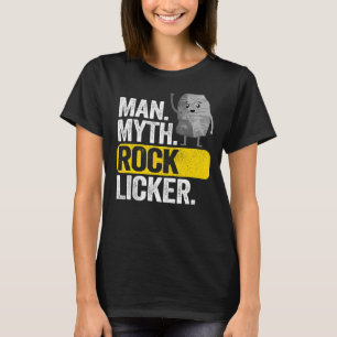 Camiseta Mens Man Myth Rock Licker Pai Vovô Piada Geologia