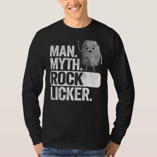 Camiseta Mens Man Myth Rock Licker Pai Vovô Piada Geologia