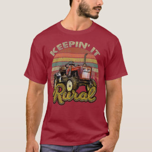 Camiseta Mens Mantém A Vintage Rural, Design