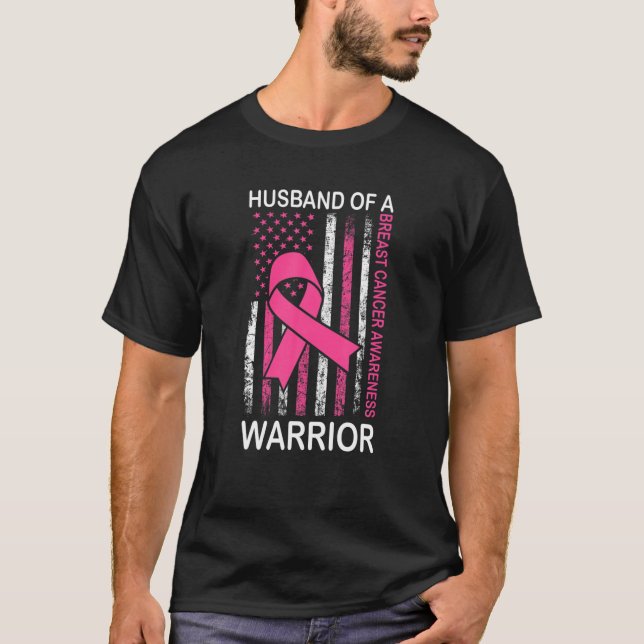 Camiseta Mens Marido De Um Cancer De Guerra (Frente)