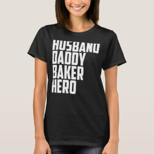 Camiseta Mens Marido Pai Baker Hero Baking Cotações 1