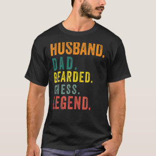 Camiseta Mens Marido Pai Com Legenda De Xadrez