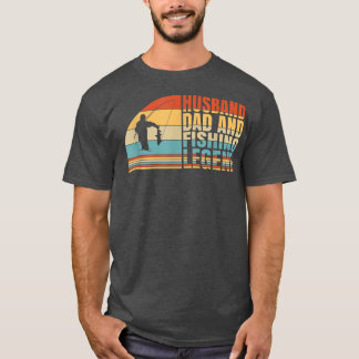 Camiseta Mens Marido Pai E Legenda De Pesca, Pescador Fis