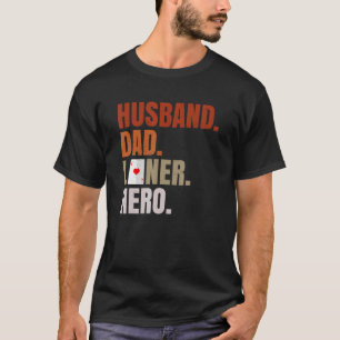 Camiseta Mens Marido Pai Mais Herói Para O Seu Euchre Husba