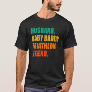 Camiseta Mens Marido Pai Triathlon Legend Cycling R