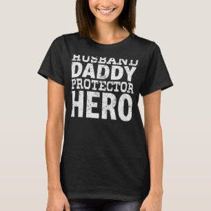 Camiseta Mens Marido Protetor Pai Herói Engraçado D do Pai
