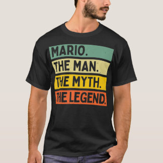Camiseta Mens Mario O Homem O Mito A Lenda Engraçada Perso