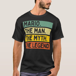 Camiseta Mens Mario O Homem O Mito A Lenda Engraçado Perso