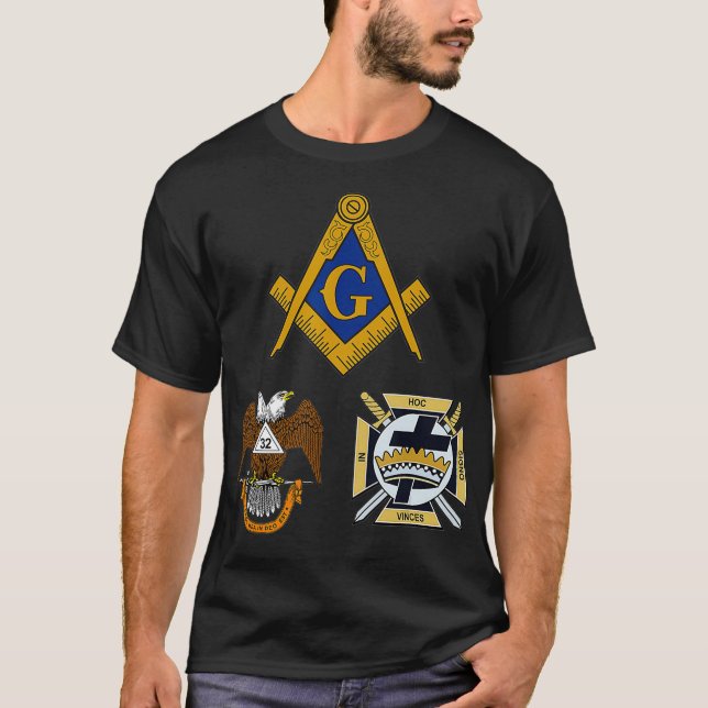 Camiseta Mens Mason Scottish Rite Knights Templat T Shirt Y (Frente)