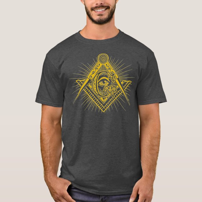 Camiseta Mens Masonic Freemason Oferece Presentes Para Men  (Frente)
