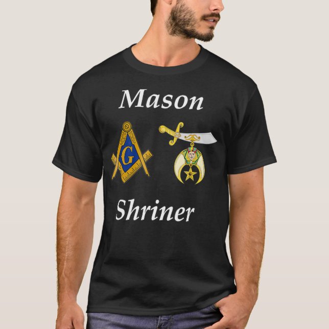 Camiseta Mens Masonic Shriner Split T Shirt Mason Sherine N (Frente)