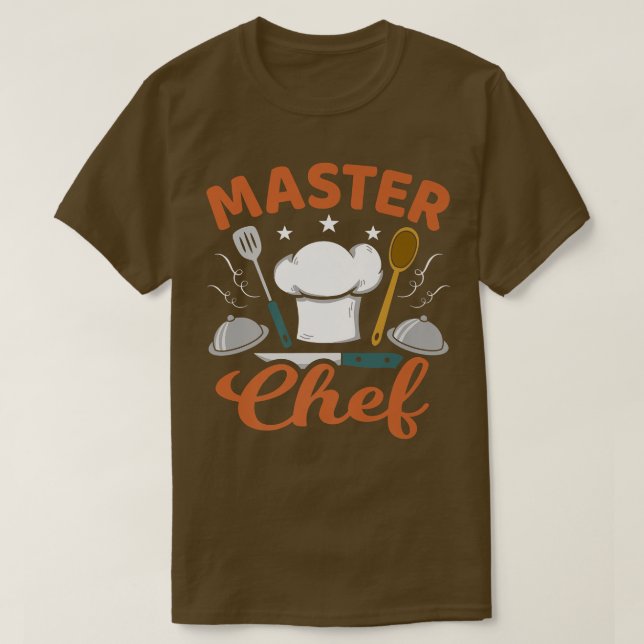 Camiseta Mens Master Chef Cozinhar Engraçado Cook (Frente do Design)