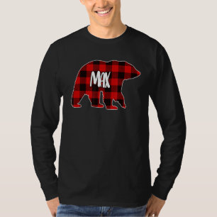 Camiseta Mens Max Bear Custom Red Buffalo Xadrez Natal P