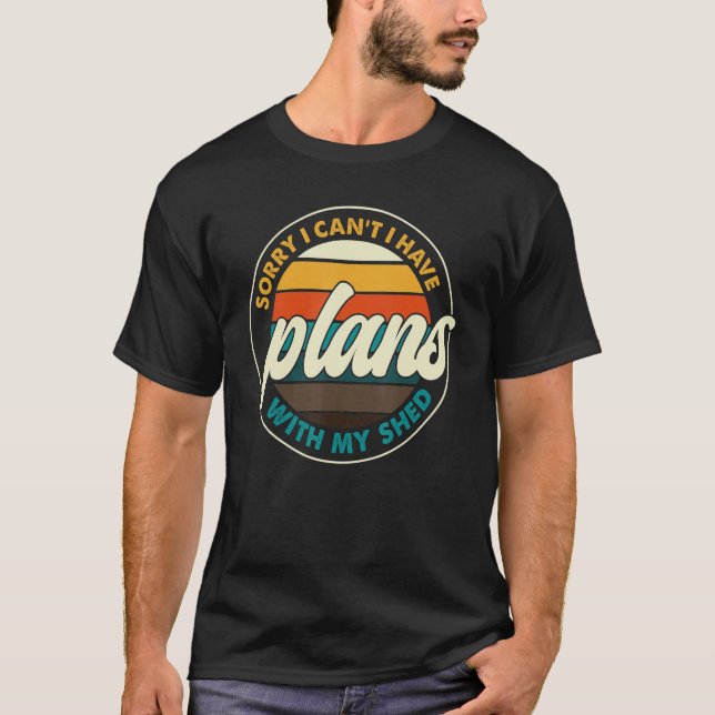 Camiseta Mens Me Desculpem Por Ter Planos Com Meu Jardim De (Frente)