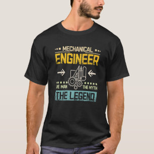 Camiseta Mens Mecânicos Engenheiro O Homem O Mito A Perna