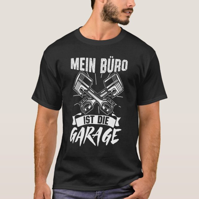 Camiseta Mens Mein Büro die Garage Screwdriver Mecânico (Frente)
