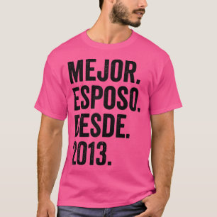 Camiseta Mens Mejor Esposo Desde 2013 9º aniversário de cas