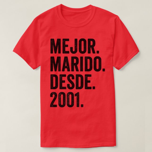 Camiseta Mens Mejor Marido Desde 2001 21ruas (Frente do Design)