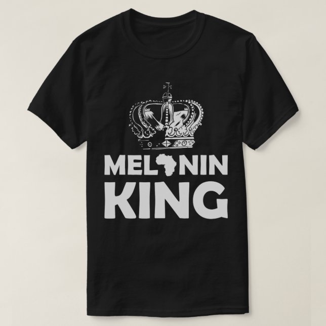 Camiseta Mens Melanin King Clothes Gift African American Me (Frente do Design)