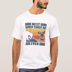 Camiseta Mens Melhor Fronteira Pai Terrier Cachorro Engraça