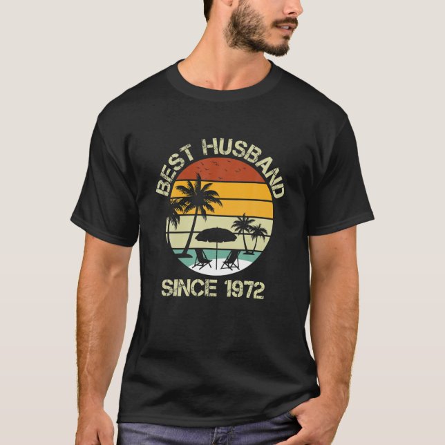 Camiseta Mens Melhor Marido Desde 1972 50ª Annivers De Casa (Frente)