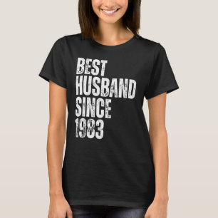 Camiseta Mens Melhor Marido Desde Anniv Casamento vintage 1