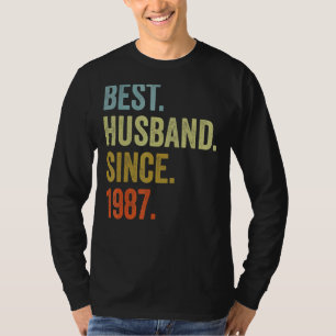 Camiseta Mens Melhor Marido Desde Anniversária De Casamento