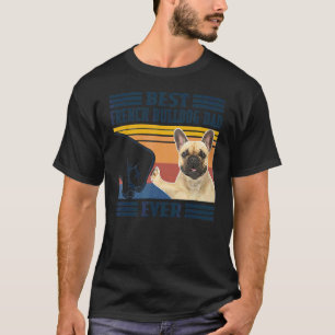 Camiseta Mens Melhor Pai de Bulldog Francês Nunca Cachorro