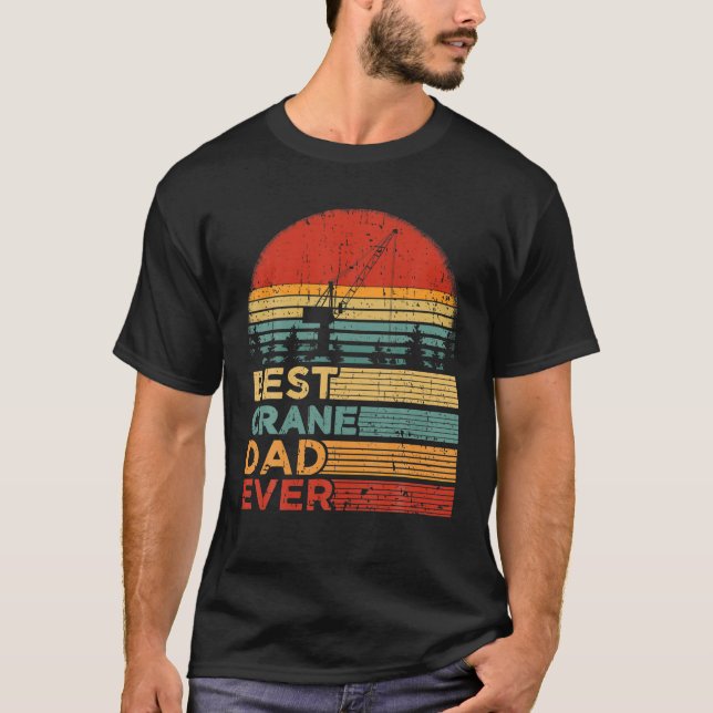 Camiseta Mens Melhor Pai De Crane Alguma Vez Engraçado Vint (Frente)