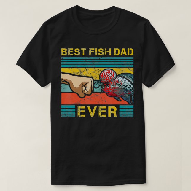 Camiseta Mens Melhor Pai De Peixes Entusiasticamente Entusi (Frente do Design)