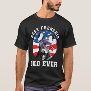 Camiseta Mens Melhor Pai Francês De Buldogue Alguma Vez Ban