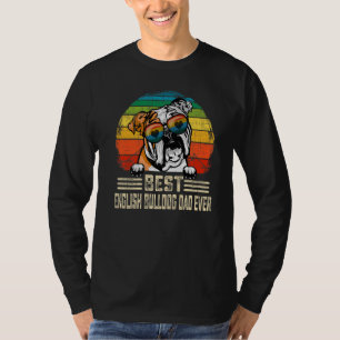 Camiseta Mens Men Best English Buldog Pai Ever Vintage Fat