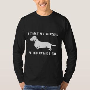 Camiseta Mens Mens Dachshund Shirt Engraçado Wiener Doxie G
