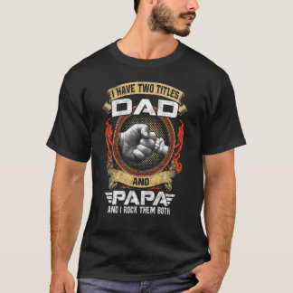 Camiseta Mens Mens Eu Tenho Dois Pais De Títulos E Papais P