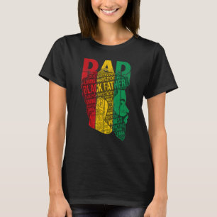 Camiseta Mens Mens Forte Pai Negro Rei Africano