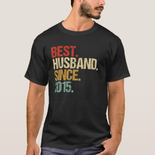 Camiseta Mens Mens Melhor Marido Desde 2015 6 Wedding Anni
