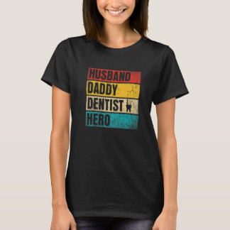 Camiseta Mens Mens Pai Dentista  Hero Dia de os pais
