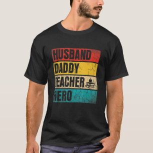 Camiseta Mens Mens Pai Professor Hero Dia de os pais