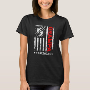 Camiseta Mens Mens Promovidos Ao Grampa 2023 American Flag