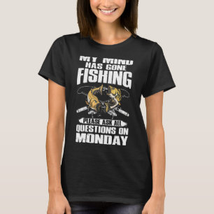 Camiseta Mens Mente Pega Pescadores Pescarando Por Fathe