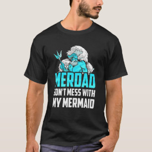 Camiseta Mens Merdad Mermaid Pai Husband