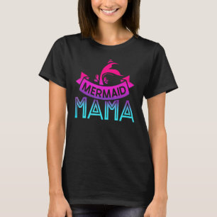 Camiseta Mens Mermaid Mama para o Partido do Oceano de Aniv