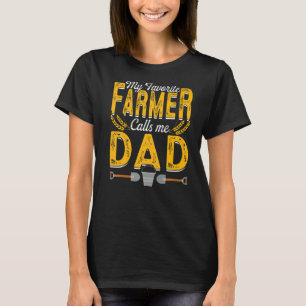 Camiseta Mens Meu Agricultor Favorito Me Chama De Pai Fazen