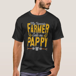 Camiseta Mens Meu Agricultor Favorito Me Chama Pappy Farmin