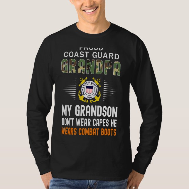 Camiseta Mens Meu Avô Veste Combate Botas Ortoadas Gu (Frente)