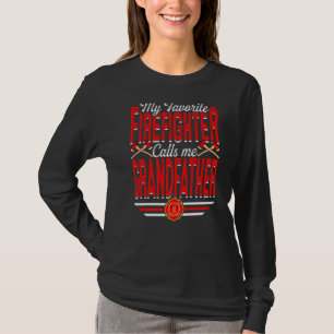 Camiseta Mens Meu Bombeiro Favorito Me Chama Avô